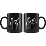 Sign Language Mug "ILY Sprout" Black Ceramic ASL Coffee Mug