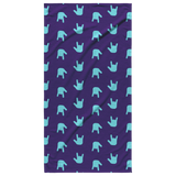 Sign Language Towel "ILY Wave" 30x60 Cotton ASL Beach Towel: Purple