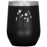 Sign Language Tumbler "ILY Sprout" Etched Steel ASL Wine Tumbler
