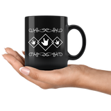 Sign Language Mug "ILY Squared" Black Ceramic ASL Coffee Mug