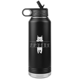 ASL Merchandise "Cat Lover" Personalized ASL Water Bottle 32oz